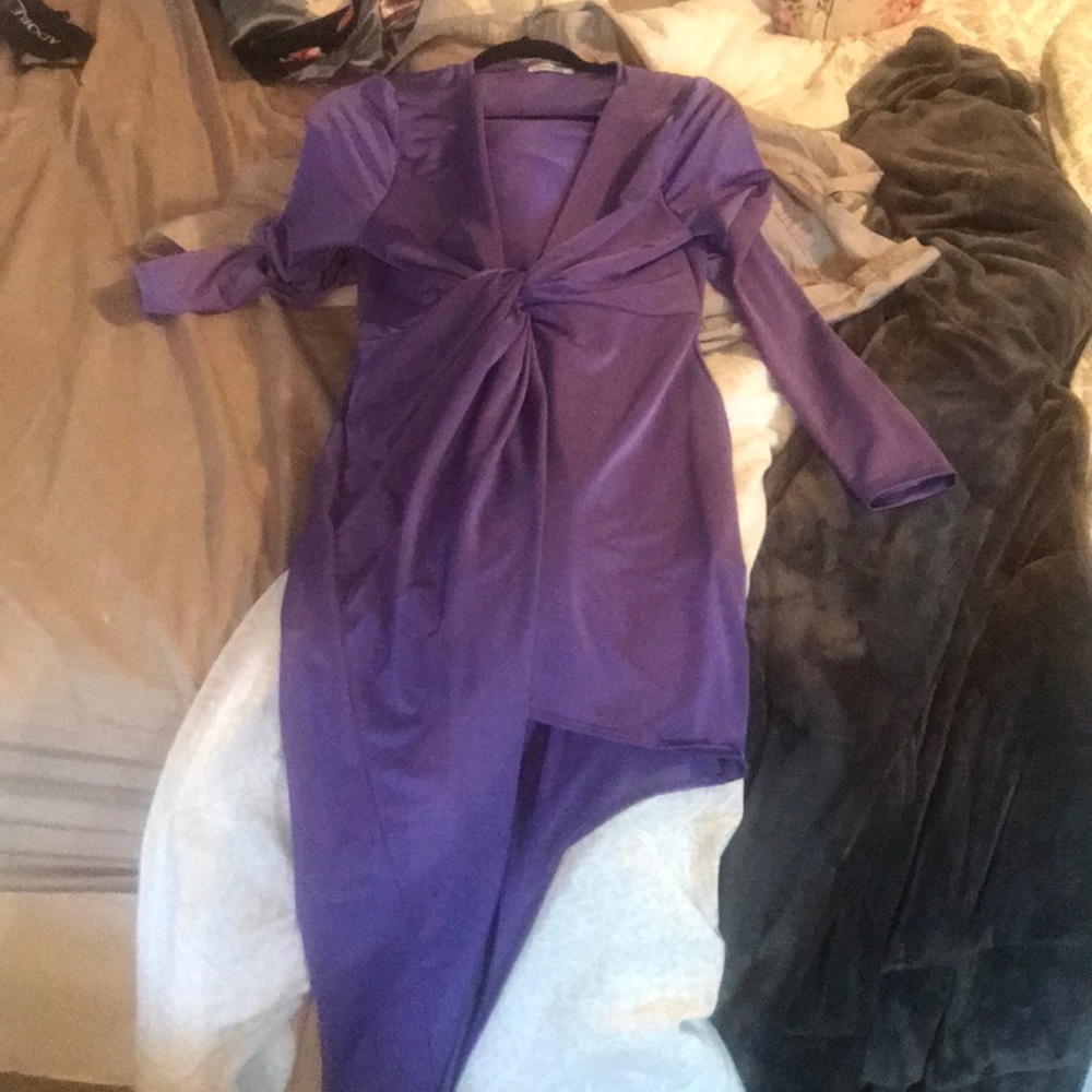 Asymmetrical dress- fashion nova